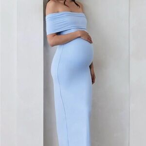 “Bianca” Strapless Maternity Dress